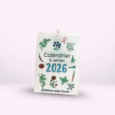 calendrier papier graines personnalisé