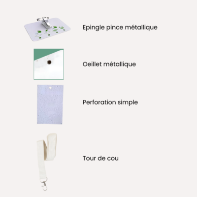 Accessoires badges nominatifs ensemencés