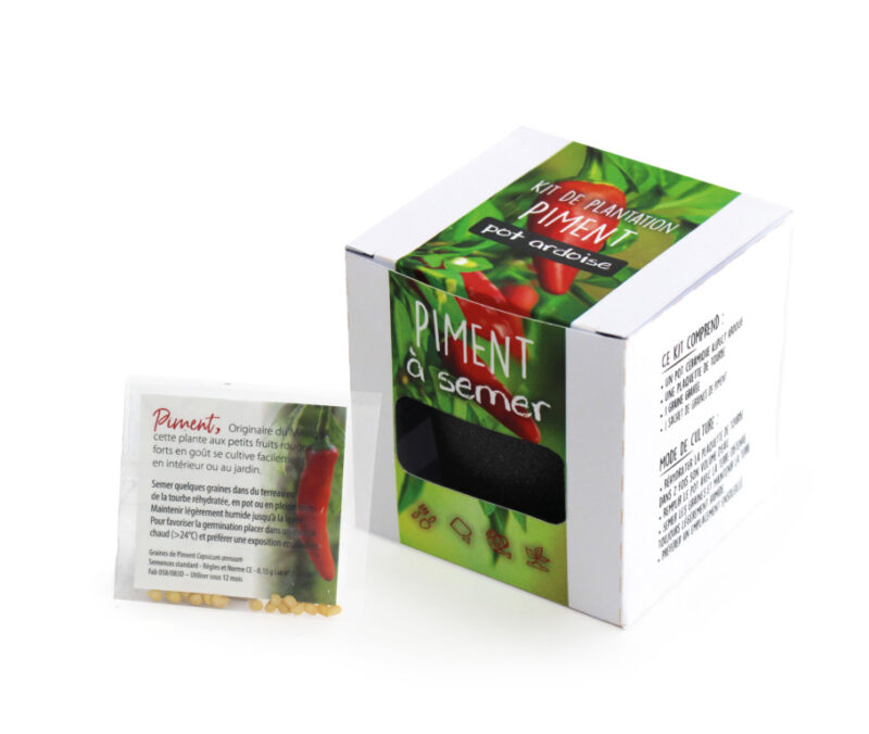 Kit de plantation piment boite personnalisée
