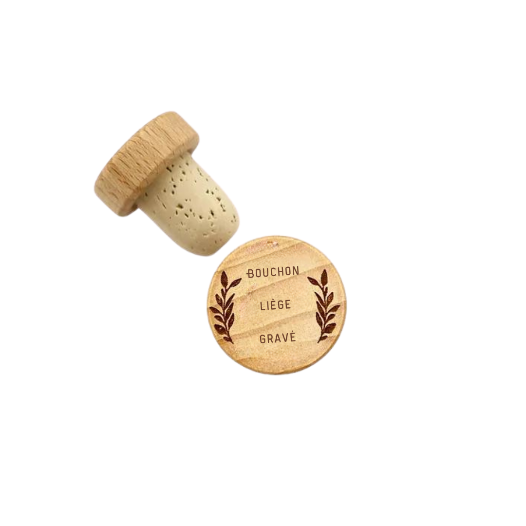 Bouchon bouteille vin Personnalisable avec gravure Texte, logo