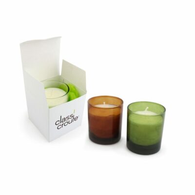 Bougie nature avec logo