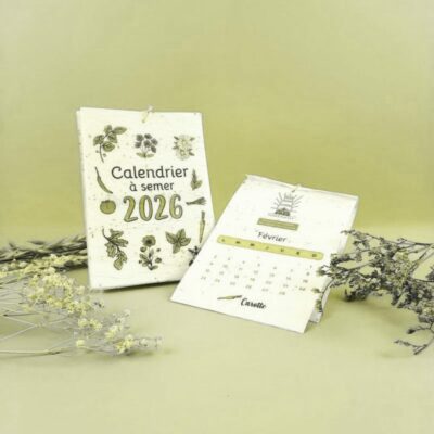 calendrier papier ensemencé