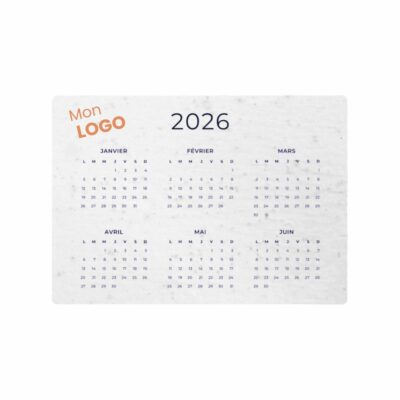 calendrier ensemencé simple avec logo