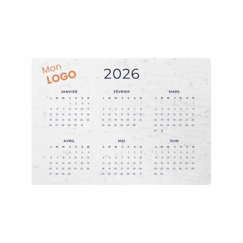 calendrier ensemencé simple avec logo