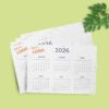 calendrier personnalisé en papier ensemencé