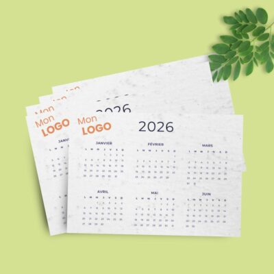 calendrier personnalisé en papier ensemencé
